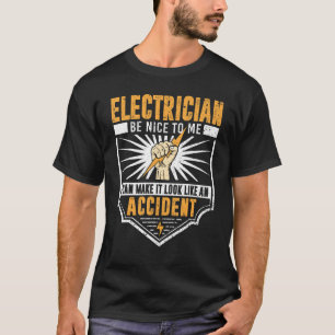 Camiseta Elétrico Homens Engraçados Humor de Engenheiro Elé