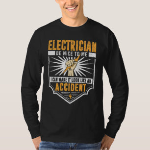 Camiseta Elétrico Homens Engraçados Humor de Engenheiro Elé