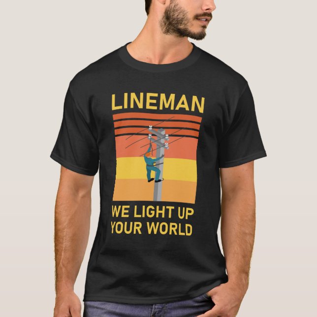 Camiseta Elétrico Lineman iluminamos seu mundo (Frente)