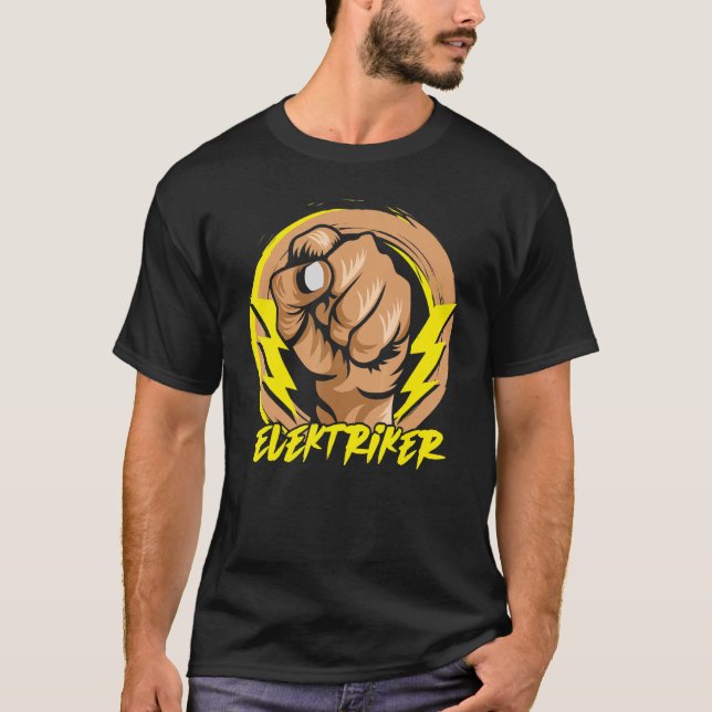 Camiseta Elétrico Para Eletrônicos Homens Artesãos 1 (Frente)
