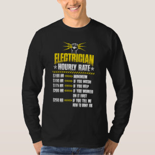 Camiseta Elétrico Para Homens Taxa Horária Eletrônica