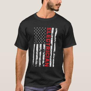 Camiseta Elétrico Patriótico Americano Bandeira Elétrico Fa