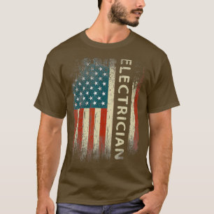 Camiseta Elétrico Patriótico Oferece Bandeira Americana E