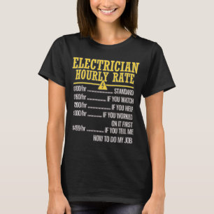 Camiseta Elétrico Taxas Horárias Lineman Retro Eletrônico
