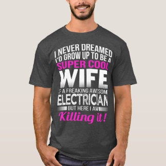 Camiseta Elétricos Esposa Engraçada Esposa de Eletricista