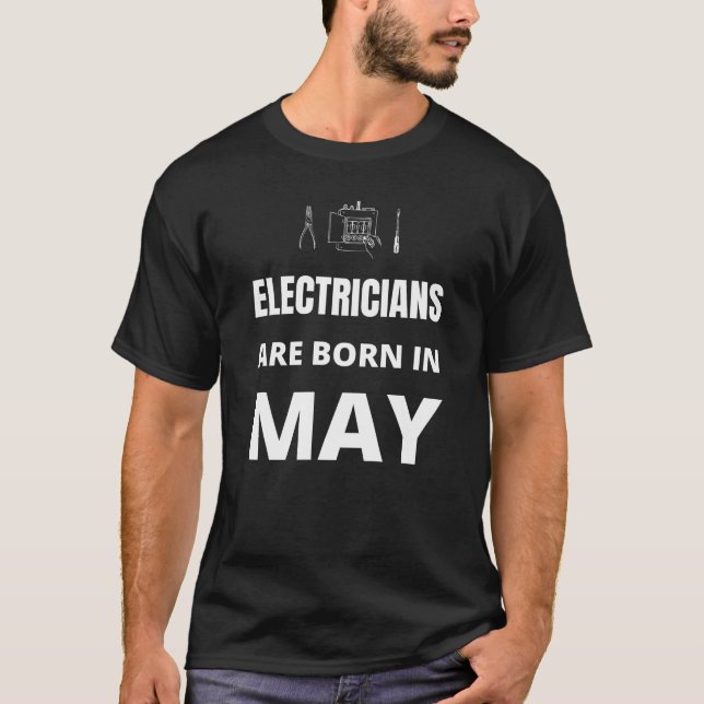 Camiseta Elétricos estão nasceres em maio (Frente)