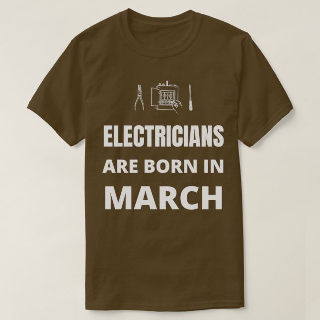 Camiseta Elétricos estão nasceres em março (Frente do Design)