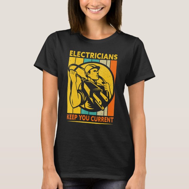 Camiseta Elétricos Mantêm Você Atual Retro Sunset (Frente)