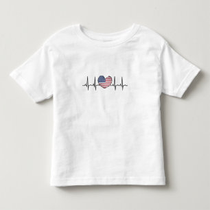 Camiseta Eletrocardiografia ECG com pulsação de batimento c