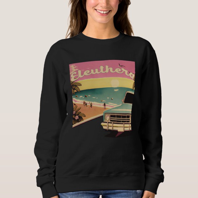 Camiseta Eleuthera Retro Beach Vacation Souvenir Eleuthera  (Frente)