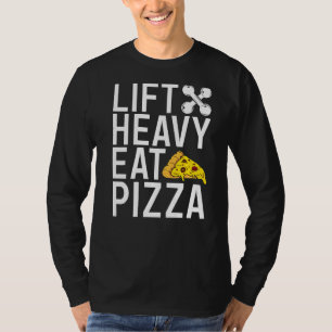 Camiseta Elevação da Pizza Pesada de Comida Gelada Workout