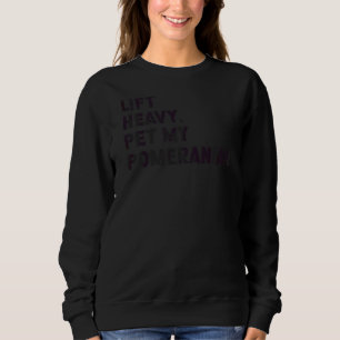 Camiseta Elevação de malhação Pet Pesado Pomeraniano