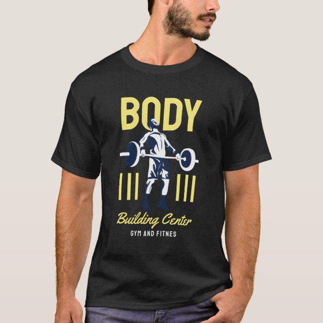 Camiseta Elevação de Peso de Construção de Porte (Frente)