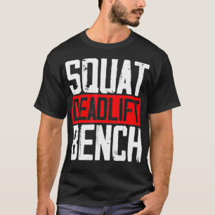 Camiseta Elevação de Peso do Banco de Ecrã de Banda Lata