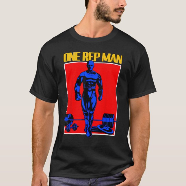 Camiseta Elevação de Peso do Homem-Representante (Frente)