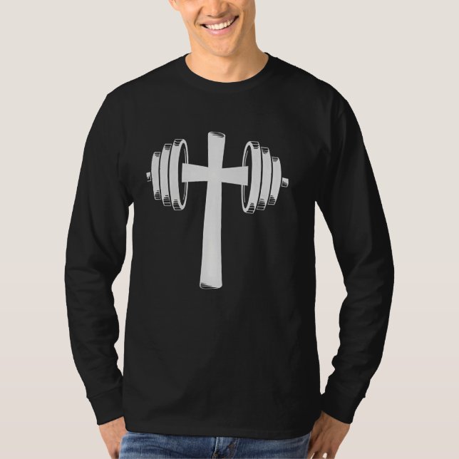 Camiseta Elevação de Peso do Workout de Gym com Malhação Cr (Frente)