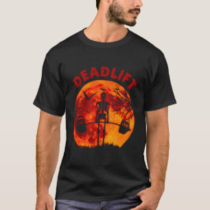Camiseta Elevação do Esqueleto Peso do Dia das Bruxas