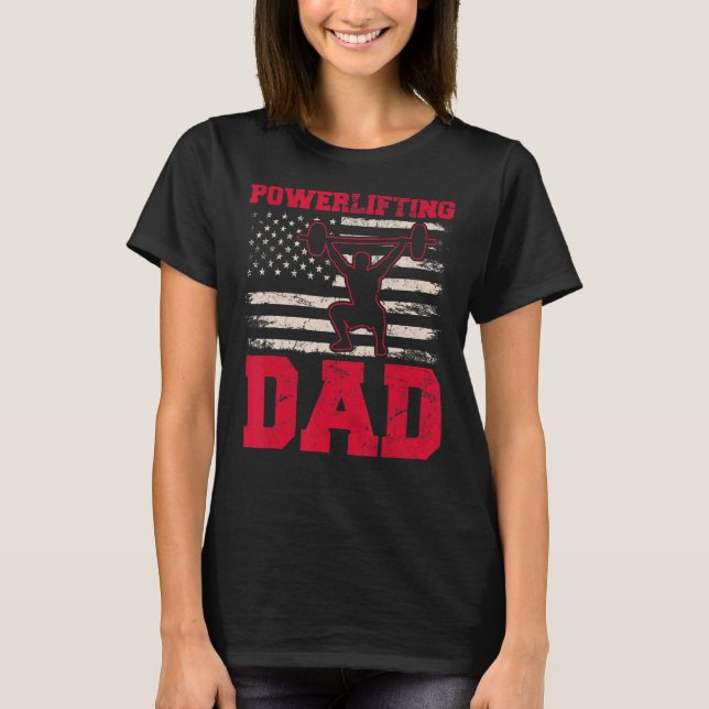 Camiseta Elevação do peso do Pai do elevador de potência (Frente)