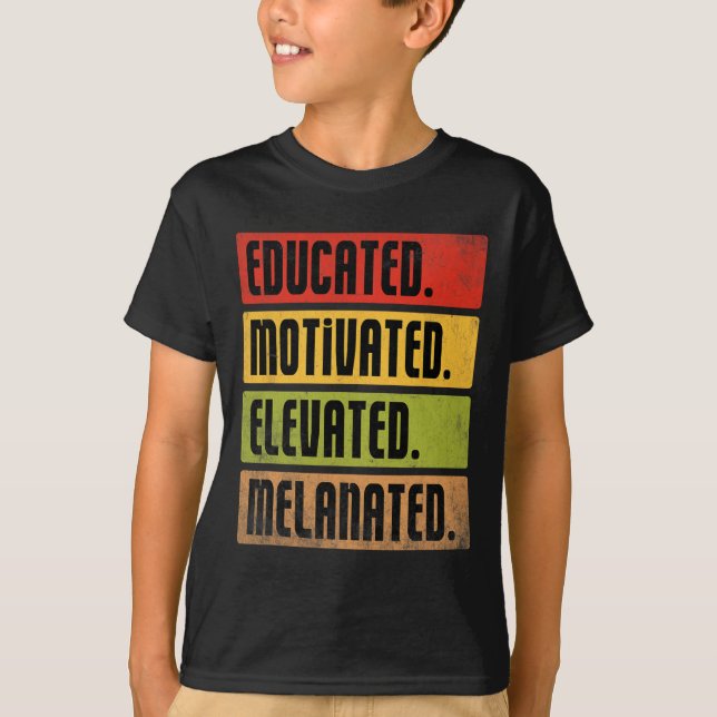 Camiseta Elevação Elevada E Elevada E Educada Bhm Afro Bla (Frente)