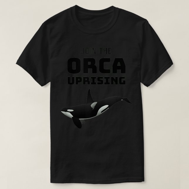 Camiseta Elevação Orca Junta-Se À Revolta Orca 2023 Baleias (Frente do Design)
