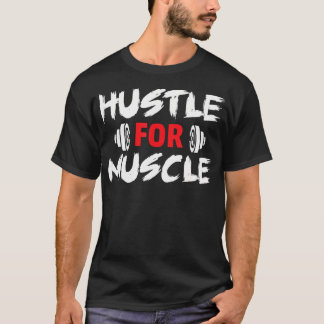 Camiseta Elevação Pesos Malhação De Gym Hustle Para Músculo