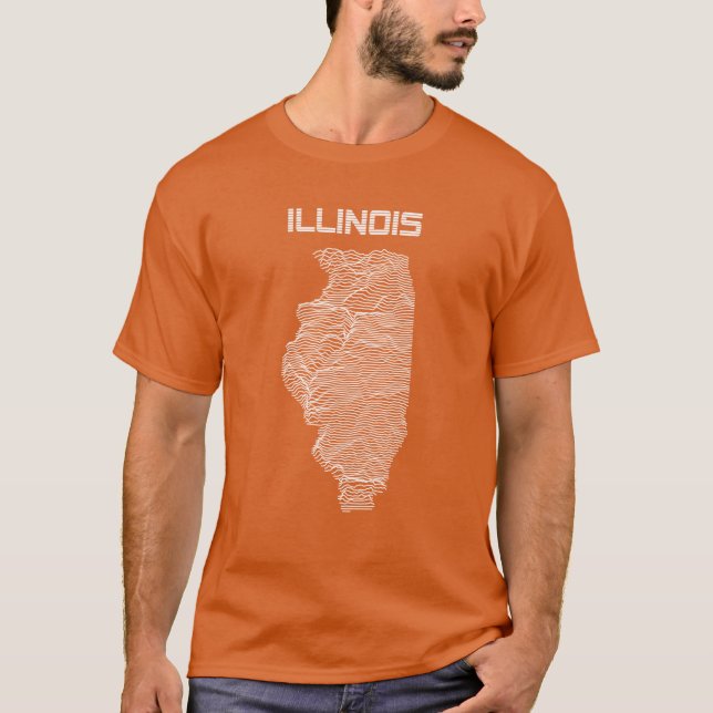 Camiseta Elevações Desconhecidas de Illinois (Frente)