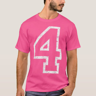 Camiseta Elevado Número 4 - Quatro Estilo Colegial em Pertu