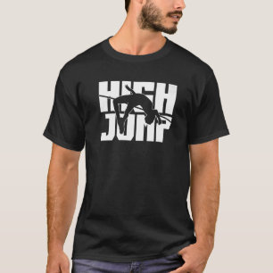 Camiseta Elevado Salto de atletismo e salto alto no campo