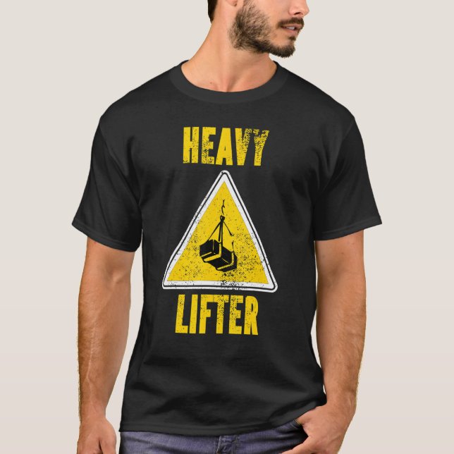 Camiseta Elevador Pesado Gym Esportivo Arranjo Poderoso (Frente)