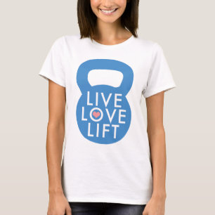 Camiseta Elevador vivo do amor do azul "! "