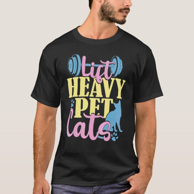 Camiseta Elevadores E Pesos, Ou Gym, Para Pet Pesado De Ele (Frente)
