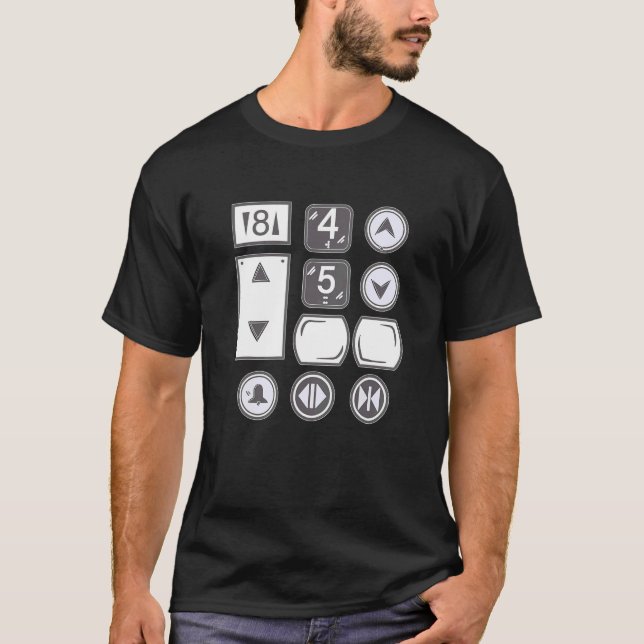 Camiseta Elevadores Levantam Botões Elevadores I Elevador M (Frente)
