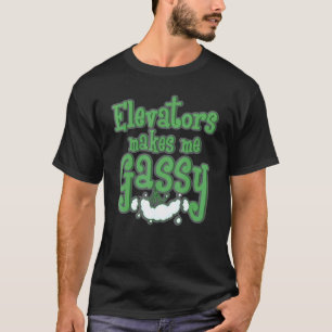 Camiseta Elevadores Me Fazem Gás Mecânico Homens do Elevad