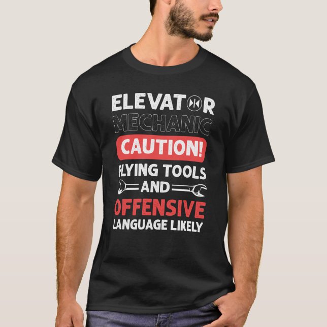 Camiseta Elevator Assembler Elevator Mechanic Elevators (Frente)