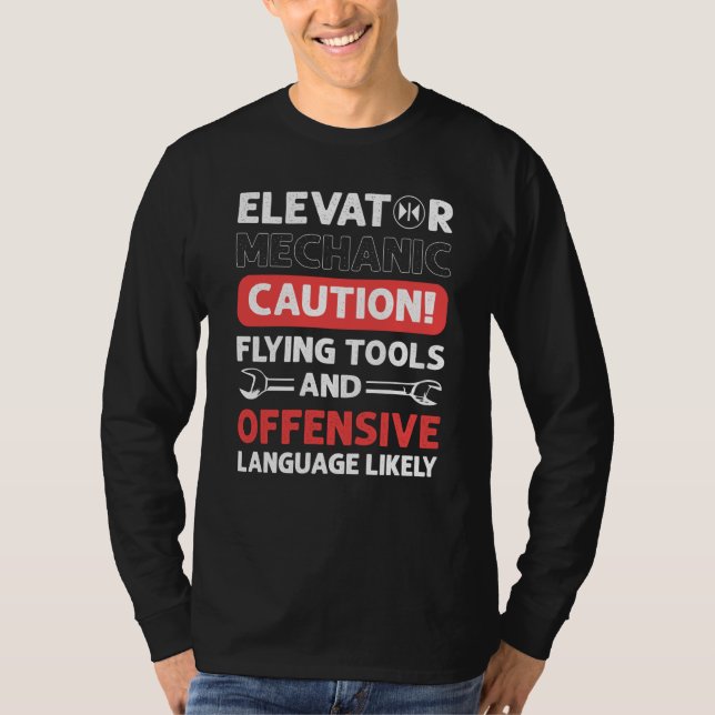Camiseta Elevator Assembler Elevator Mechanic Elevators (Frente)