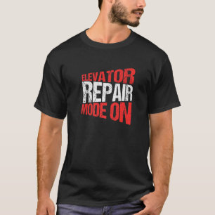 Camiseta Elevator Mecânico Modo de Reparo do Elevador Ligad