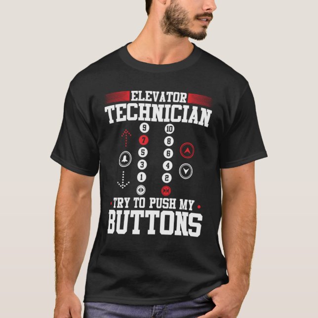 Camiseta Elevator Mechanic Elevator Technician Reparmen Mãe (Frente)