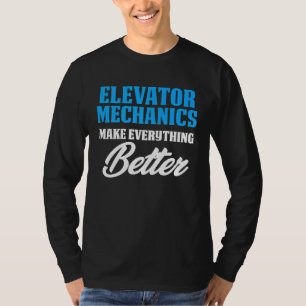 Camiseta Elevator Mechanic Maintenance Melhor Técnico