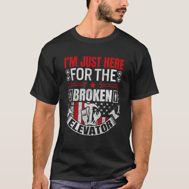 Camiseta Elevator Mechanic Maintenance Rate Technician (Frente)