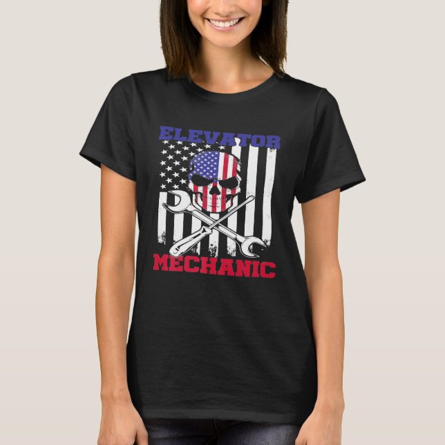 Camiseta Elevator Mechanical Maintenance Life American Tech (Frente)