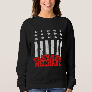 Camiseta Elevator Mechanical Maintenance Life USA Flag Tech