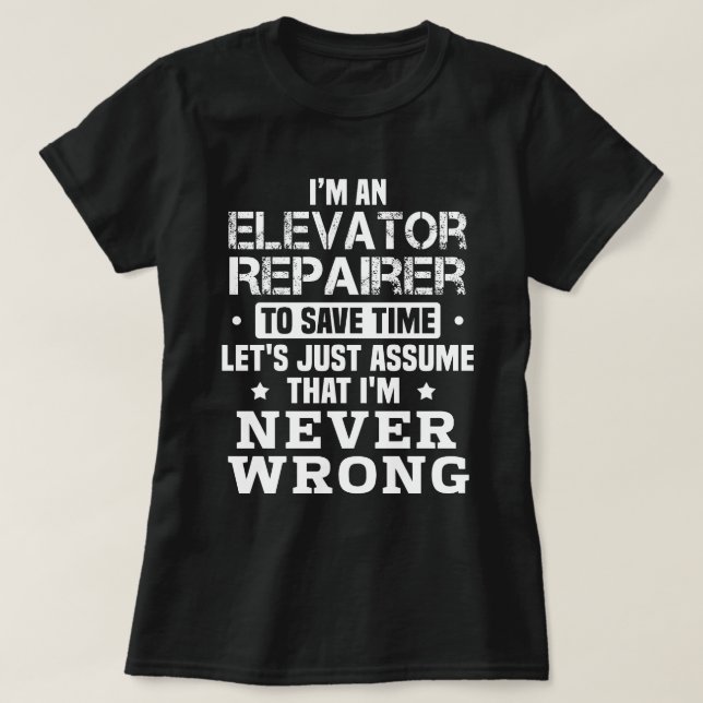 Camiseta Elevator Reparador (Frente do Design)