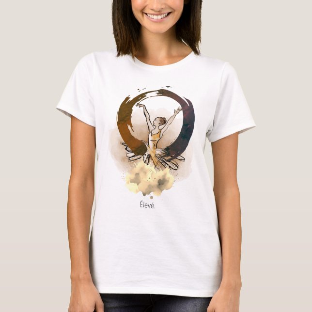 Camiseta Élevé Balletcore – Enso & Bailarina Aquar (Frente)