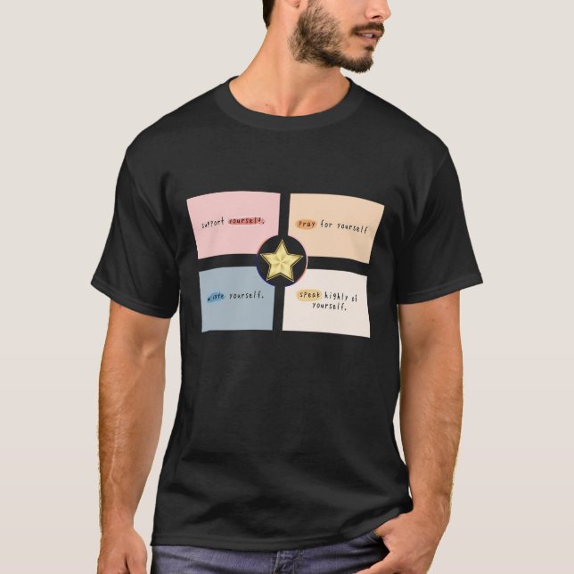 Camiseta Elevem-se: Design de texto Inspiracional (Frente)
