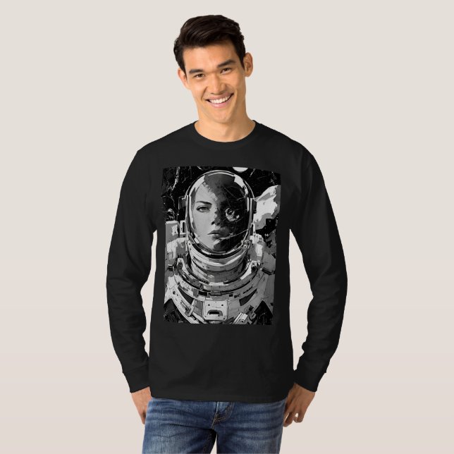 Camiseta Elevem seus sonhos: Astronauta Menina (Frente Completa)