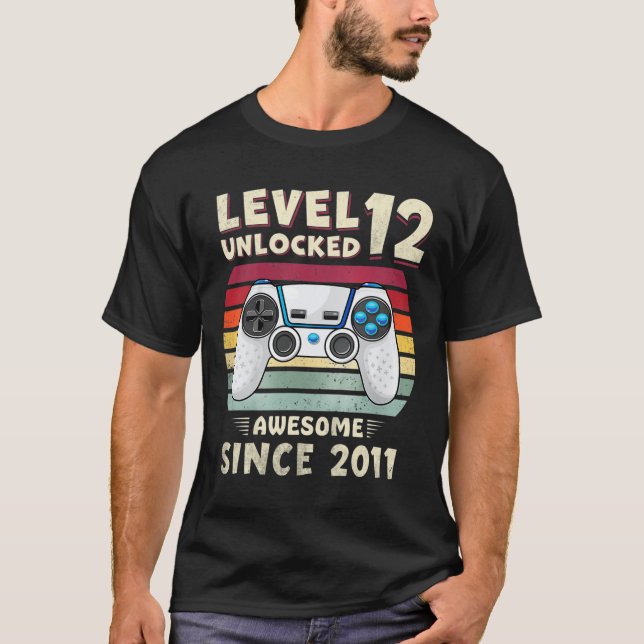 Camiseta Eleven 11yr Bday Boy Funny Gamer 11th 11 Year Old  (Frente)