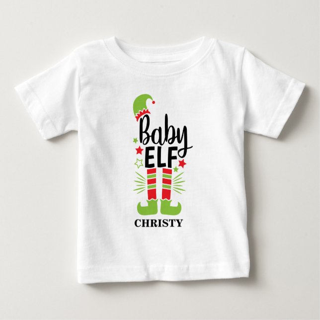 Camiseta Elf Bebê Personalizado (Frente)