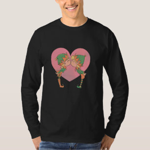 Camiseta Elf Casal No Amor Elves Beija