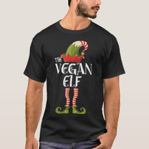 Camiseta elf da família vegan que corresponde ao natal