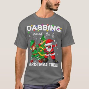 Camiseta Elf Dabbing Papais noeis Shirt Kids Men Claus Dab